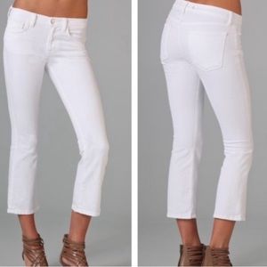 NWOT J Brand White Crop Flare Jeans 24